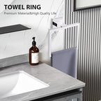 YACVCL 5-Piece Bathroom Hardware Accessories Set 23.6 inch Towel Bar Set Modern Towel Rack Kit Stainless Steel Wall Mounted (Polished Chrome)