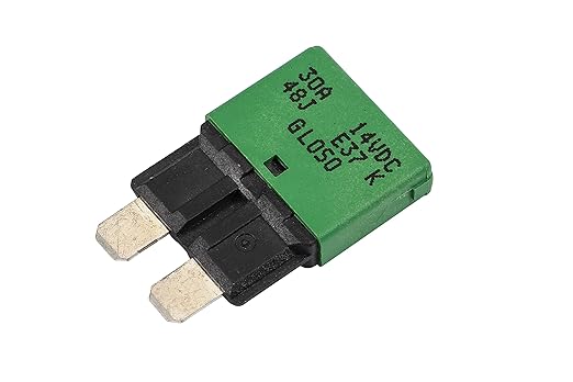 GLOSO Circuit Breaker AUTO Reset Fuse for Car Truck RV Automotive Marine Boat Trolling Motor & Custom Wiring Audio Battery Protection E37 Auto (T1) Reset Low Profile ATC/ATO 14 VDC - (30A -1 Pack)