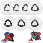 7 Pack Mop Heads Replacement for O-Ceda Easy Wrin Spin Mop, Microfiber Spin Mop Refills, Easy Cleaning Mop Head Replacement (7pcs 1-Tank Mop White)