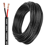 16 Gauge Electrical Wire, 2 Conductor, 16 AWG PVC Cord, Oxygen-Free Copper Cable, 300FT 2 Core Flexible Extension Power Cord for LED Lamp Lighting Strips, Automotive