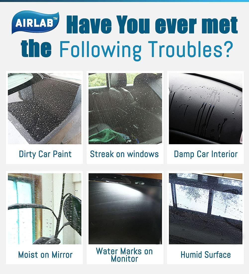 Airlab Streak Free Miracle Cleaning Cloths Easy Clean Nanoscale, Pack of 8, 12'' x 16'', Microfiber Polishing Windows Glass Lint Free Rags Stainless Steel Car Kitchen Reusable