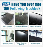 Airlab Streak Free Miracle Cleaning Cloths Easy Clean Nanoscale, Pack of 8, 12'' x 16'', Microfiber Polishing Windows Glass Lint Free Rags Stainless Steel Car Kitchen Reusable