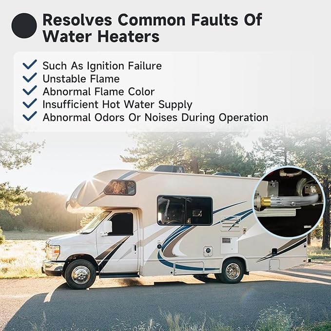 Water Heater Burner Tube Assembly RV Main Burner Parts Compatible With Dometic Atwood 6 and 10 Gallon GH6-7E GH6-8E G6A-6E G6A-7E G6A-8E GCH6A-7E Replace#: 91638 96206 92615 93221