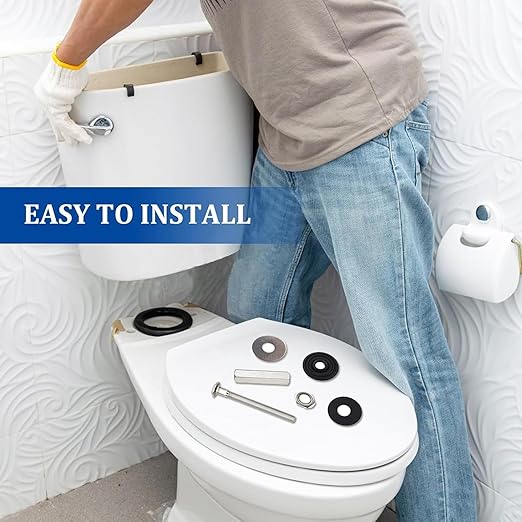 Upgraded Toilet Tank to Bowl Bolt Replacement Kit, Universal Heavy Duty Toilet Tank Bolts with Extra Long Nuts, Waterproof and Rustproof Stainless Steel(2 PCS)