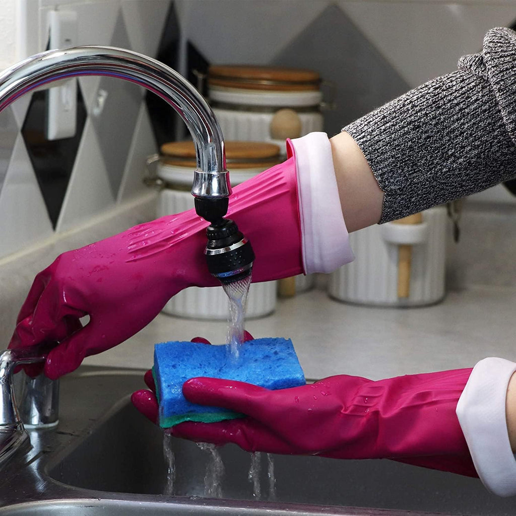 PLAYTEX Living Reuseable Rubber Cleaning Gloves, Premium Protection (Large, Pairs - 2) Color may vary