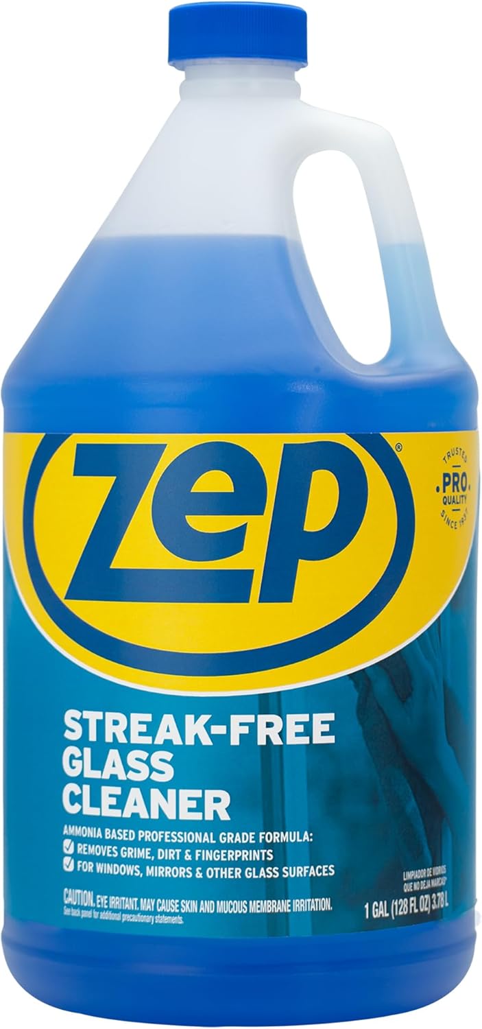 Zep Streak-Free Glass Cleaner - 1 Gallon - (Case of 2) ZU1120128 - Pro Formula Clean