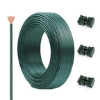 18 Gauge SPT-1 Wire Green 100FT 6PCS Specialized Vampire Plug Landscape Lighting Wire, can be Used as a Cord for Indoor Low Voltage Devices and Outdoor String Light Power Cord Extension
