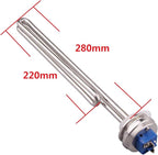 DERNORD 1.5" Inch (OD50.5mm) Tri-clamp Foldback Heating Element Stainless Steel Immersion Water Heater (240v 4500w)