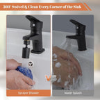Hibbent Dual-function Faucet Aerator, Big Angle Rotate Kitchen Sink Aerator Sprayer Head 360° Swivel Sink Sprayer Attachment-Oil-Rubbed Bronze