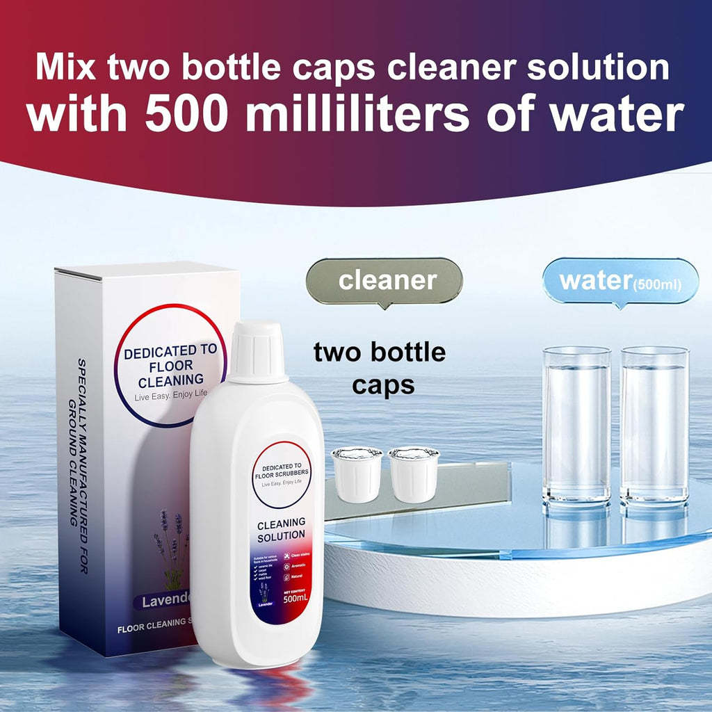 Compatible with Tineco Cleaning Solution Lavender Scent Floor Cleaning Solution, Suitable for All Robot Vacuum Cleaners and Wireless Wet Dry Dual-Use Vacuum Cleaners (2 Bottle, Lavender)