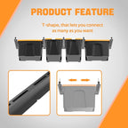 Ultrawall Overhead Garage Storage Rack, Heavy Duty Ceiling Storage Rack, 26 Inch Adjustable Ceiling Bin Storage System, 5 Sets for 4 Bins