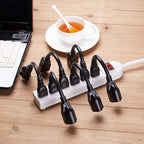 [ETL Listed] Miady Short Power Extension Cord Outlet Saver, 16AWG/13A, 3 Prong (10 Pack, Black, 8 Inch)