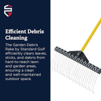 Standard Golf Garden Landscape Rake – 9” & 21" Head Garden Debris Rakes Combo | Elevate Your Outdoor Spaces with Precision and Efficiency | Ideal for Lawn and Garden Maintenance