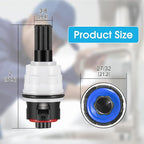 Dreyoo 2 Pack Hot Cold Faucet Cartridge Replacement Compatible with Pfister 9100310/Pfister 9100320, with Waterproof Silicone Grease, Hot Cold Water Handle Faucet Ceramic Cartridge Kit