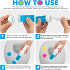 Flower Toilet Gel Stamp, 60 Count Toilet Bowl Stamp Gel 5 Kinds Of Scent Toilet Bowl Cleaner