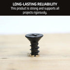 Bolt Dropper No. 8 x 3/4" Xylan Coated Stainless Flat Head Phillips - Wood Screw (100 pc) 18-8 S/S Black