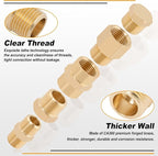 KOOTANS 96PCS Brass Pipe Fittings Assortment Kit - NPT Adapter, Reducer Bushing, Hex Nipple, Coupling, Head Plug, 45 & 90 Degree Barstock Street Elbow, Tee Fittings Kit