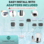 CECEFIN Swivel Water-Filter for Sink-Faucet - Faucet Mount Water Filtration System, Carbon Purifier Reduces 99% Chlorine, Last 528 Gallons Tap Water, Fits Most Pull Out Kitchen/Bathroom/RV Faucets