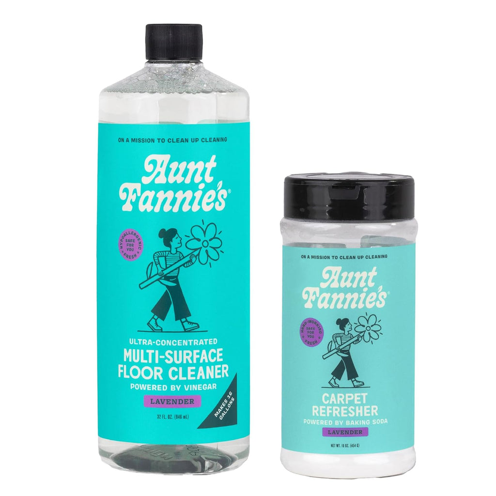 Aunt Fannie's Bundle: Floor Cleaner Vinegar Wash, Lavender + Carpet Refresher, Lavender