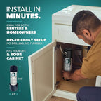 CuZn Under Sink Water Filter for Sink Faucet, 20K Gallons or 2 Year Filtration Life, Reduces PFAs, PFOS, Lead, Chlorine, Improves Taste of Tap Water, NSF/ANSI 42 & 372 Certified High Performance