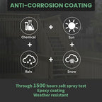 Wood Screws 3 Inch, FIXLINK Deck Screws #10 x 3, 310 PCS, Epoxy Coated, T25 Star Bit Above 1500 Hour Salt Spray Coating Outdoor Decking Screws Excellent Rust Resistant for Wood Fence, Green