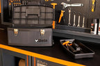 Beta C41H Two-Module Rolling Metal Tool Chest, Detachable Metal Tool Box, Telescopic Handles, Grey