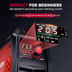 ARCCAPTAIN iControl ARC205 Pro Stick Welder, [APP Control] 205Amp ARC/Lift TIG Welding Machine, Large LED Display, IGBT Inverter 120V/240V MMA Welder with Hot Start, Arc force, and Anti-Stick