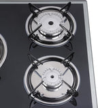 5 Burner Built-in Stainless Steel Gas Stove Top,30 Inch Gas Cooktop LPG/NG Gas Cooktop with 5 Adjustable Hob Burners for Commercial Household