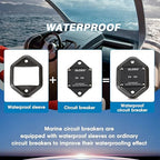 GLOSO Circuit Breaker E94 Panel Mount T1 Auto Reset for Marine Automotive Truck (135A