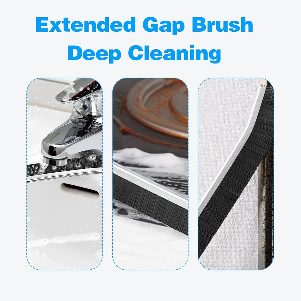 Multi-Purpose Hard Bristle Brush Set, Crevice Cleaning Brush Kit for Deep Cleaning Kitchen, Bathroom, Grout, Sink, Cup, Teapot, Bottle, Blender, Corners, Tight Spaces，9 Pack