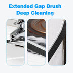 Multi-Purpose Hard Bristle Brush Set, Crevice Cleaning Brush Kit for Deep Cleaning Kitchen, Bathroom, Grout, Sink, Cup, Teapot, Bottle, Blender, Corners, Tight Spaces，9 Pack