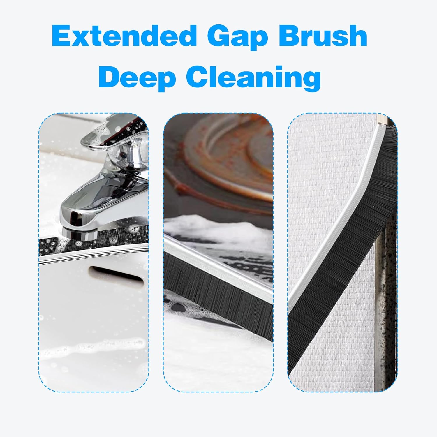 Multi-Purpose Hard Bristle Brush Set, Crevice Cleaning Brush Kit for Deep Cleaning Kitchen, Bathroom, Grout, Sink, Cup, Teapot, Bottle, Blender, Corners, Tight Spaces，9 Pack