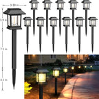 Greluna Solar Lights Outdoor,12 Pack Waterproof Auto On/Off Solar Pathway Lights for Your Garden, Landscape, Path, Yard, Patio, Driveway,Walkway Decor