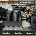 40PCS Modular Wrench Organizer Wrench Holder - Wrench Tool Organizers for Tool Drawer Storage, Wrench Storage Set with Metric & SAE Label, Wrench Rack Tool Gift for Professional Mechanics,Transparent