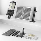 Ofuray Of-8800W Solar Street Lights Outdoor,IP67 Solar Security Flood Lights Parking Lot Commercial with Motion Sensor, 6500k Led Dusk to Dawn with Remote Control for Street,Park,Barn