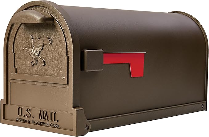 Gibraltar Arlington Large Capacity Galvanized Steel Bronze, Post-Mount Mailbox, AR15T000