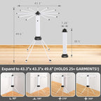 Clothes Drying Rack Foldable & Collapsible Drying Racks with 4-Leg Octopus Design, Large Capacity Space Saving Indoor Drying Rack for Bedroom,Balcony,Laundry for Indoor/Outdoor Use (White)