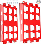 Packout Mounting Plate, Metal Base for Milwaukee Toolboxes, Wall or Floor Mount (2, red)
