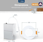 Amico 24 Pack 3 Inch 5CCT Ultra-Thin LED Recessed Ceiling Light with Junction Box, 2700K/3000K/3500K/4000K/5000K Selectable, 7W Eqv 60W, Dimmable Canless Wafer Light, 500LM High Brightness, ETL&FCC