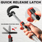 HAUTMEC 11-18inch Telescoping Basin Wrench, Sink Faucet Wrench for Tight Spaces with Replaceable Jaws Capacity 1-1/4''to 2-1/2", Plumber Wrenches for Faucet Hex Nuts Install and Repair Under Sink