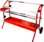 TCP Global 36" Mobile Multi-Roll Masking Machine for Auto Body, Painting, Masking Paper Dispenser with 2 Paper Bars, 4 Tape Rollers, Storage Trays & Cutting Blade