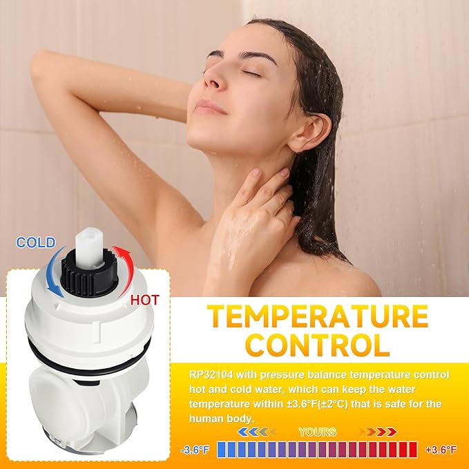 RP32104 Delta Cartridge Replacement for Delta 1700 Series Cartridges (1998-2005) Compatible with Delta Monitor 1500/1700 Series up to 2006 Delta Shower Cartridge Replacement