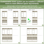 Closet System, Up to 134"/11.2 FT Closet Organizer with 4 Wooden Drawers and Shelves, Walk-in Closet System with 6 Hanging Rods, Built-in Closet Can Fit 96"/8FT, 120"/10FT, Greige Oak
