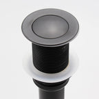 Pop Up Drain Stopper without Overflow, Bathroom Lavatory Vanity Vessel Sink Drain, Black
