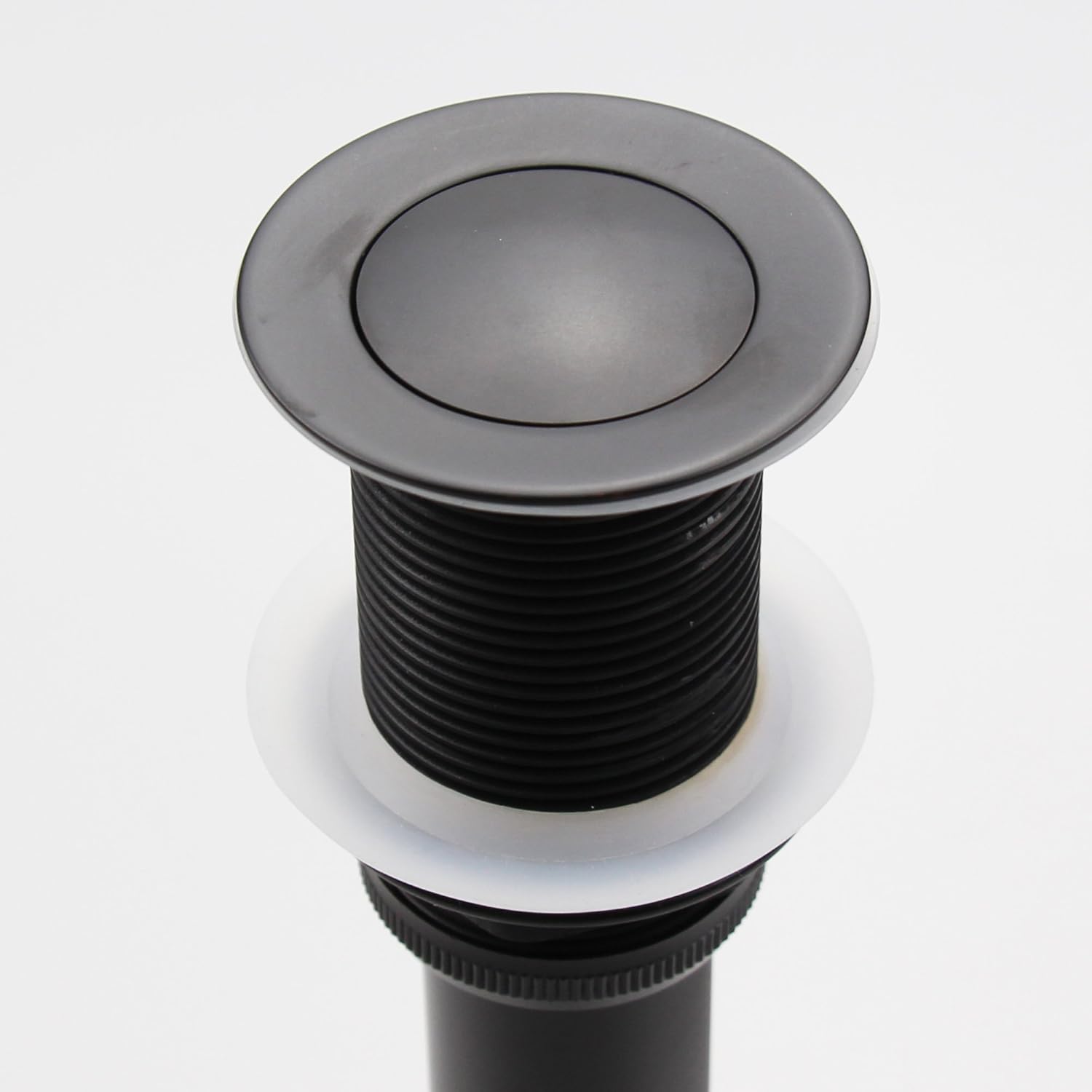 Pop Up Drain Stopper without Overflow, Bathroom Lavatory Vanity Vessel Sink Drain, Black