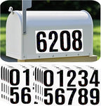 10 Sheets Reflective Vinyl Mailbox Number Stickers,Self-Adhesive Address Labels for Cars, House Doors, Windows & Metal Mailboxes (Black, 3 inch)