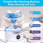 Underwear Washer, Portable Mini Washing Machine, Upgraded Mini Washings Machines, Rechargeable Cordless Washing-Machine, Laundry Cup for Bra, Underwear, Socks (1.5L white)