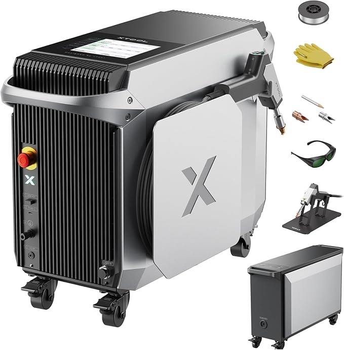 xTool MetalFab 1200w 3-in-1 Laser Welding Machine, Welding Cutting Cleaning Laser Welder, 8x Faster than TIG, Auto Wire Feeding with 108+ Presets, Welds Metal Stainless Steel, Aluminum Lazer Cutter