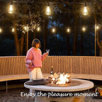 10-Pack Edison Replacement Light Bulbs, 7-Watt E12/C7 Incandescent ST38 Replacement Clear Glass Light Bulbs for Outdoor Patio String Lights, Vintage Light String