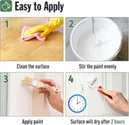 DWIL Matte Finish Furniture Paint - 32 Oz Wood Paint for Cabinets, Doors, Tables, and Dressers Refinishing - Water-Based, Non-Toxic & Odorless, Easy to Apply(Light Grey)-With Tools